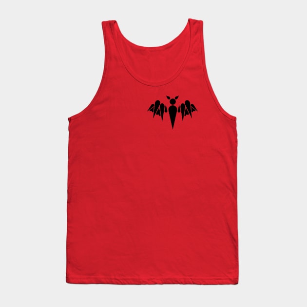 Abstract Black Bat Tank Top by Jaq of All